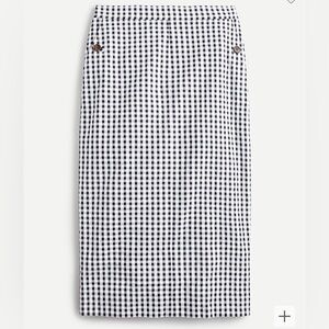 Jcrew Pencil skirt in gingham seersucker